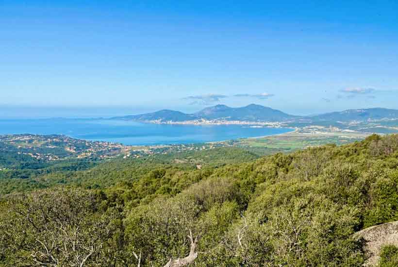 Vue depuis la Tour de Frassu à Porticcio