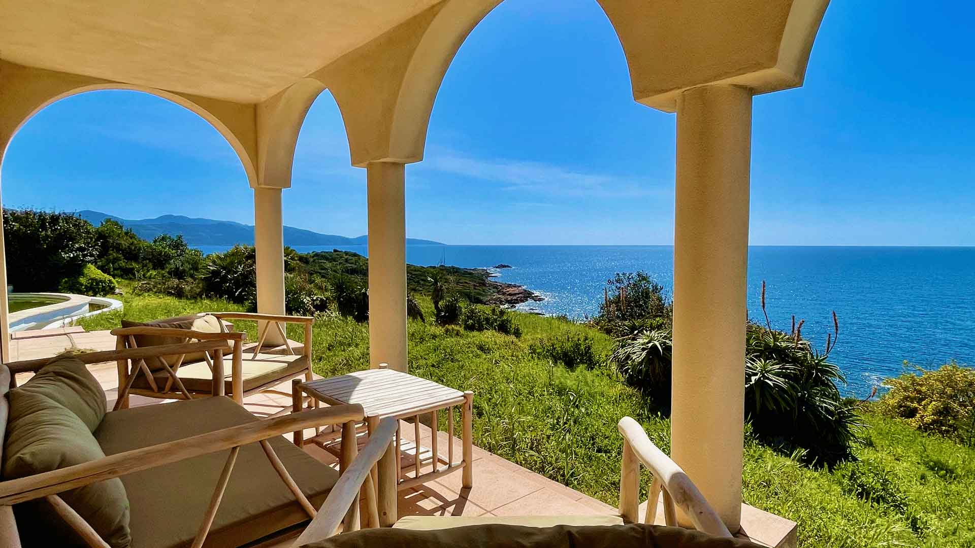 Vue mer depuis une villa à Ajaccio
